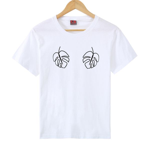 

women's t-shirt monstera leaf women tshirt casual cotton hipster funny t shirt for lady yong girl tee drop ship zy-25, White