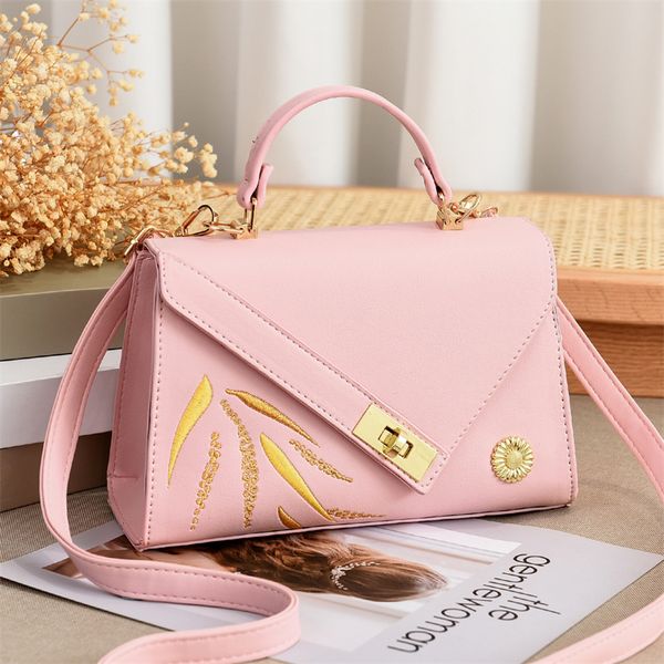 

women handbags ladies designer shoulder bag fashion crossbody tote bags pu leather purse luxurys handbag 7colors embroidery flower