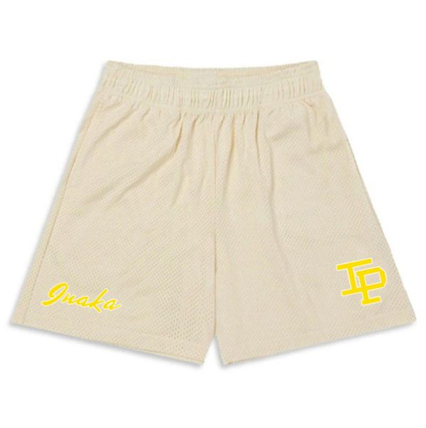 

fashion inaka power men's shorts classic mesh breathable casual bottoms gym loose men eric emmanuel basic sports pants women ee beach s, White;black
