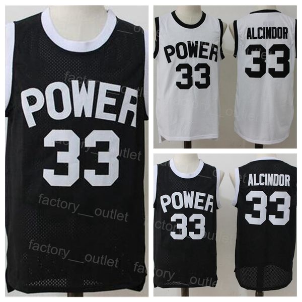 

high school st joseph ct power basketball 33 lewis alcindor jr jersey team color black white pure cotton for sport fans university breathabl
