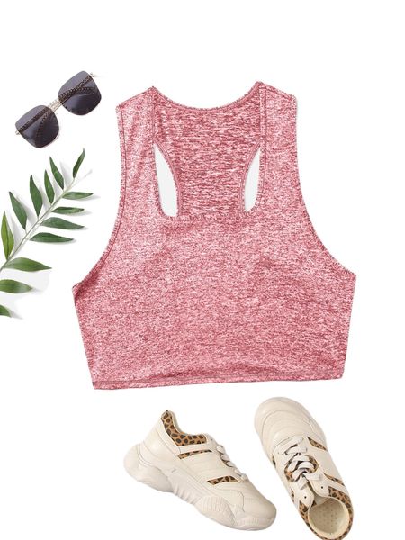 

plus solid sports tank 53vj#, Black