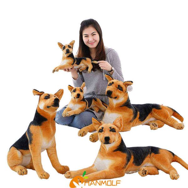 Divers animaux simulés en peluche assis couché cerf tigre chien tacheté chien berger Labrador prairie sauvage Pop J220704