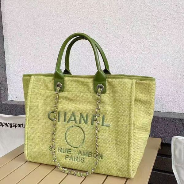 

luxury brand fashion embroidered beach bags ch designer women canvas evening handbags classic female big shopping handbag large capacity lad