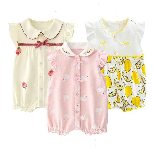 

baby girls rompers newborn clothes princess jumpsuit outfits cotton 0-12month, Blue