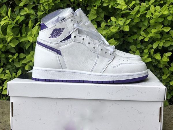 

shoes authentic 1 og wmns court purple man outdoor white retro sport sneakers size 7-13