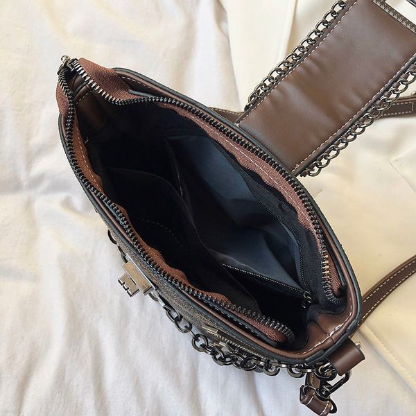 

bag women's new 2022 winter popular small messenger bucket handbag chain cross bags