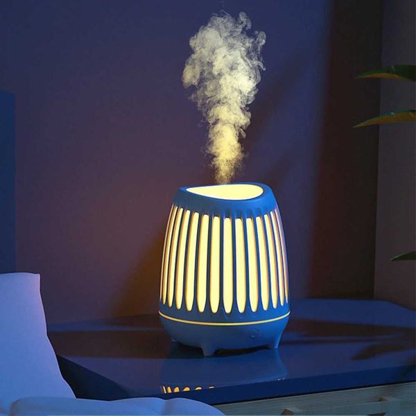 Umidificatore d'aria con diffusore di olio essenziale USB da 400 ml con luce notturna calda per diffusore di aromaterapia domestica a ultrasuoni