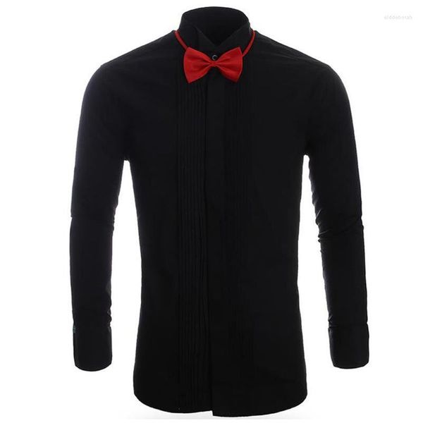 Camicie eleganti da uomo Camicia formale da uomo per uomo Nero Rosso Colore bianco Plus Size 5XL Matrimonio Europeo americano Mens Mans Tuxedo Eldd22