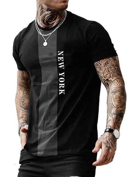 

men letter graphic contrast panel tee m0lu#, White;black