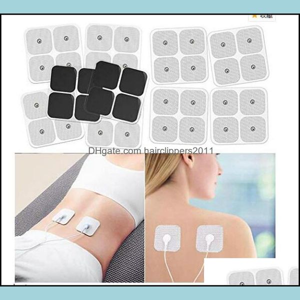 

massagers tens unit pads replacements 2x2 inch snap electrodes patch reusable electro therapy for ems muscle stimator
