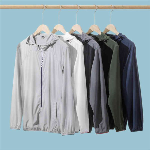 

couple outdoor sun protection clothing men's ultra-thin breathable jacket light and thin shirt fishing summer, Black;brown