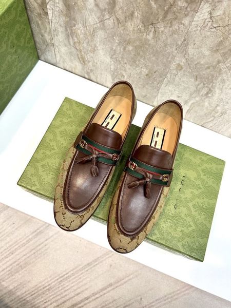 

[ 5a original shoes 1:1 ] men designer dress shoes gentlemen british style paty leathers wedding shoes luxury brand man flats leather oxford, Black