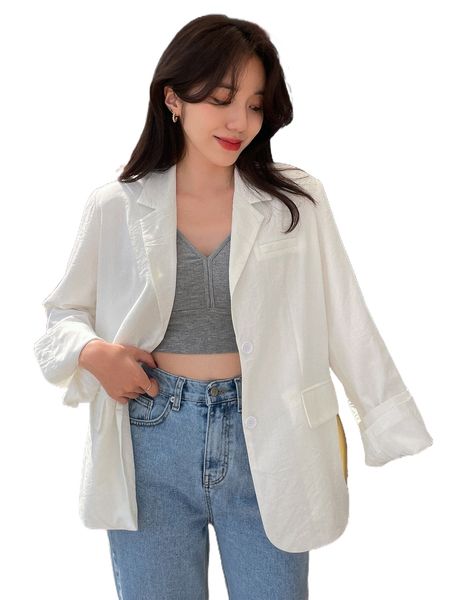 

dazy single breasted flap detail blazer d0pc#, White