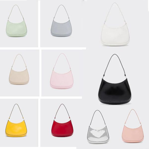 

women cleo brushed leather shoulder bag crossbody bags hobo tote designer handbag lightweight wallet purses with metal triangle 11 colors