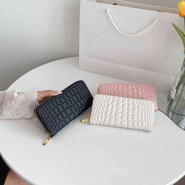 HBP New Wallet Women's Long Simple Multi Card Wallet Zipper Bag Women's Purse 220815