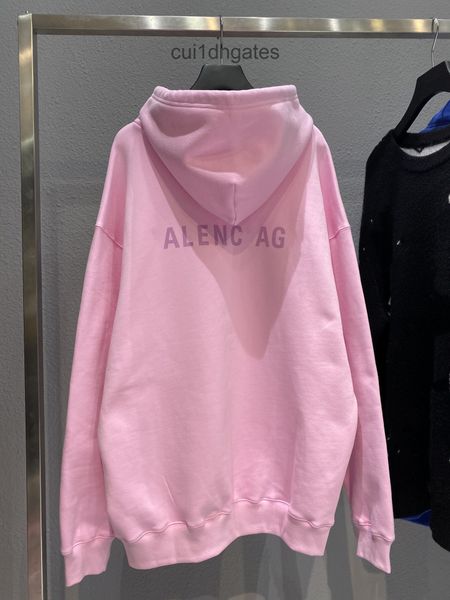 

2022 designer blgc hoodies correct version of the new paris b home letters in autumn and winter pink men's women's hooded fleece s, Black