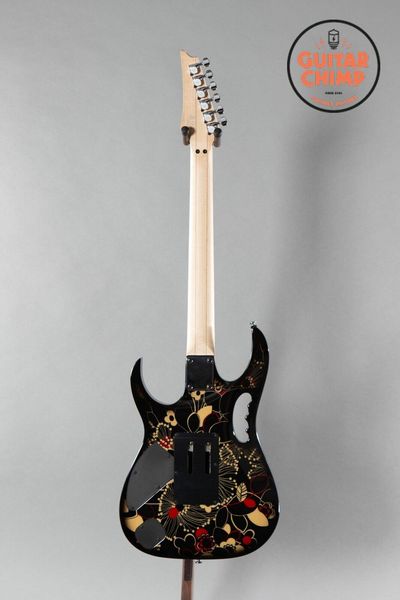

jem77-fp2 steve vai signature black floral pattern electric guitar