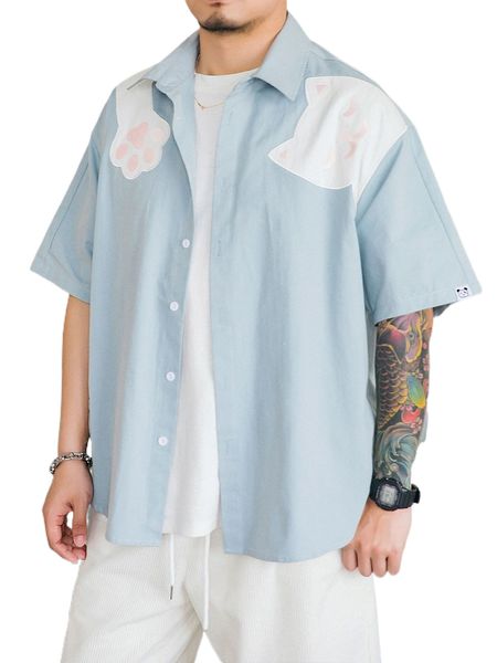 

extended sizes men cartoon graphic shirt e3rq#, White;black