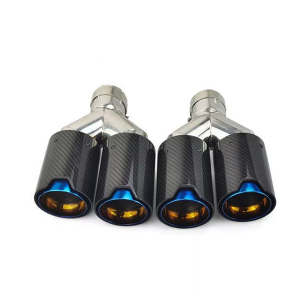 

genuine double-out muffler tips universal m performance carbon fiber exhaust tips end pipes for bmw series