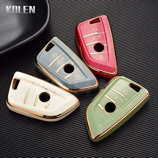 

plating tpu car key case shell cover fob for bmw x1 x3 x4 x5 f15 x6 f16 g20 g30 1 3 5 7 series g11 g32 f11 f39 f48 g01 g02 g07