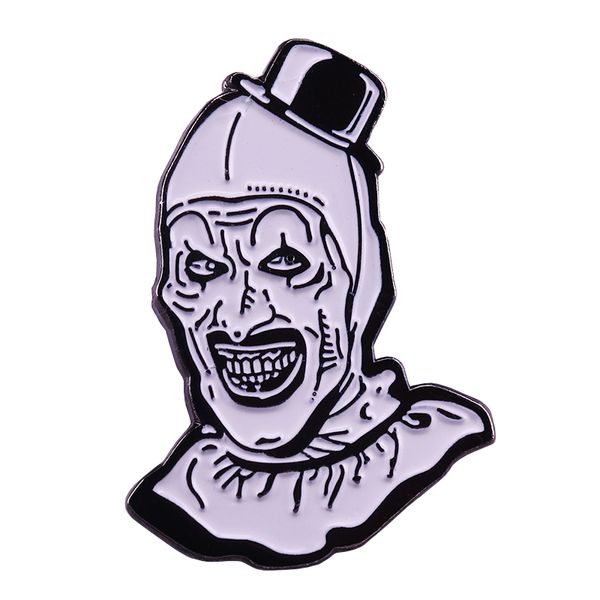 Horror Movies Terrifier Badge Creepy Sinister Clown lapel Pin Hallow's Eve Halloween Brooch
