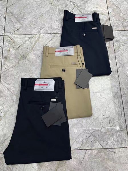 

autumn and winter brand mens pants gentleman business designer pants, Black