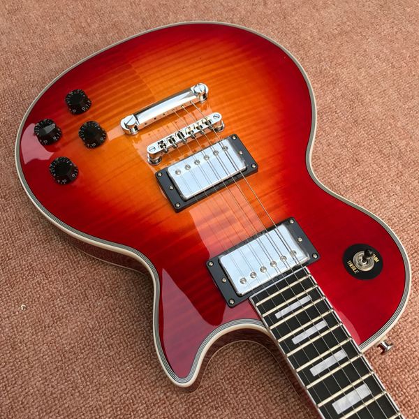 

silver hardware rosewood fingerboard tiger maple guitar electric guitar