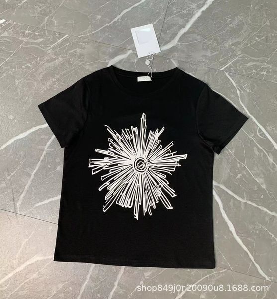 

women's t-shirt designer xiaoxiangjia 2022 spring and summer new regular loose women's mercerized cotton short sleeved t-shirt fas, White