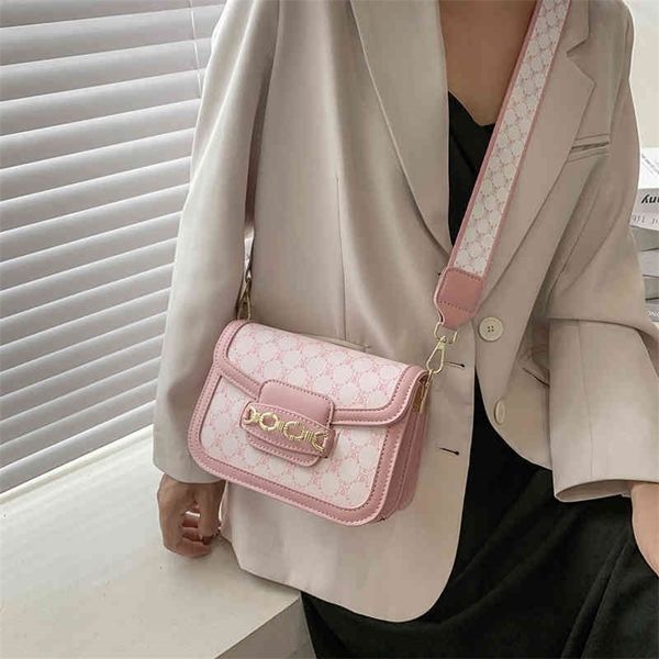 

handbag printed single wide shoulder strap portable trend contrast color small square bag 65% off handbags store sale