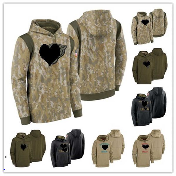 

jacksonville''atlanta''men women youth jaguars''falcons''camo football hoodie wear 2021 salute to se, Black