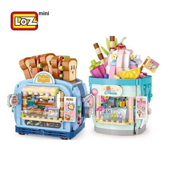 

loz blocks diy building bricks cute small store model toy for children mini shop kids gift girls present christmas 1745 aa220317