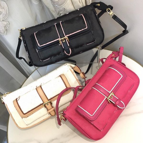 

lady shoulder bags baguette fashion underarm bag brand designer handbag crossbody women handbags leather print letter purse