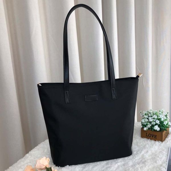 Leichte Einkaufstasche Einkaufstasche Nylongewebe eine Schulter Oxford Canvas Handtasche Damen Big Bags einfaches Pendeln Myy 368568