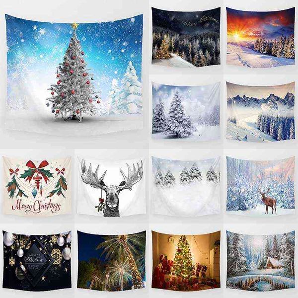 Der neueste Weihnachtsteppich, Wandkunst, Heimdekoration, Urlaub, Hintergrund, Zubehör, Fotografie, Tuch J220804