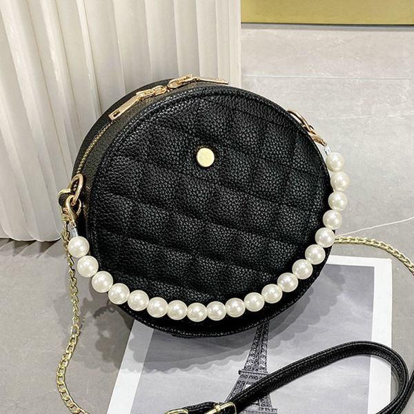 

designer bags grade leather brand new versatile texture fashion small round bag 18cm