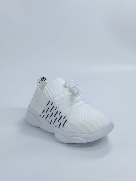 

toddler boys knit lace-up running shoes she, Black