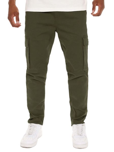 

men flap pocket cargo pants f5pf#, Black