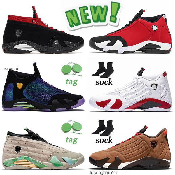 

jumpman 14 14s basketball shoes mens womens sneakers fashion thunder se black red fortune winterized platform trainers us 7-13