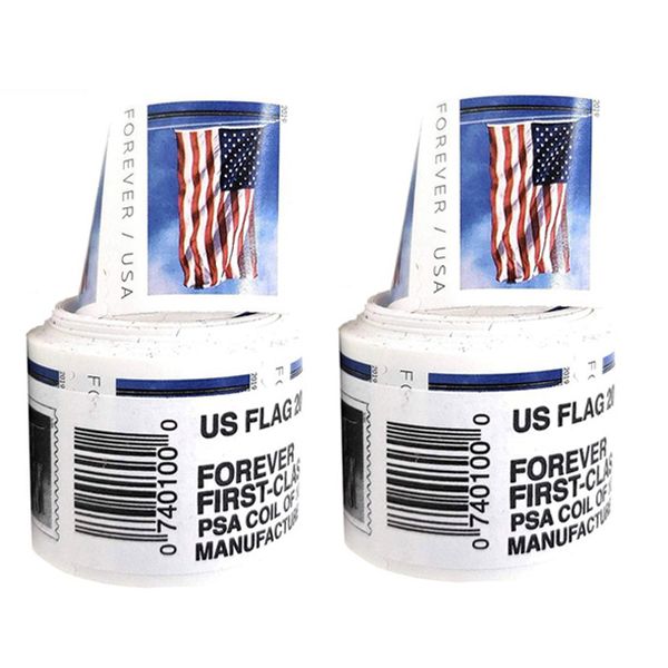 

forever 2021 usa new sealed roll coil american flag 100pcs/roll