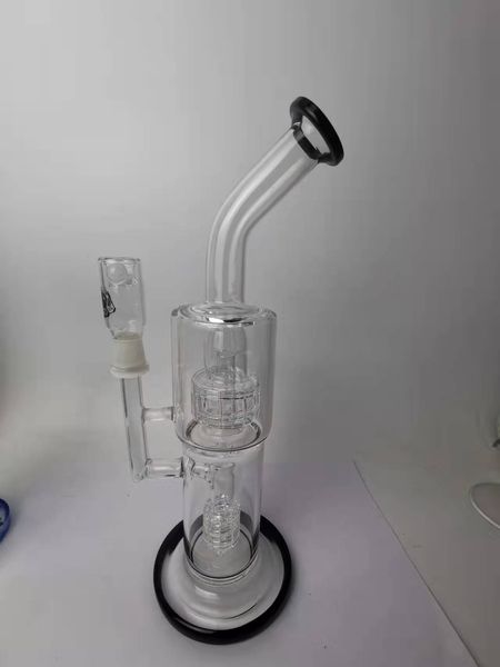 Neue Bohrinseln Glasbongs Große Wasserpfeife Vase Perc Perkolator Smoking Piper 14mm Joint Dicke Arme