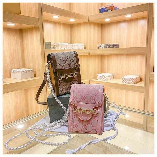 

65% outlet online sales pearl chain messenger female mobile phone single shoulder small square bag box + 4 yuan