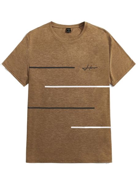 

men letter and striped q88p#, White;black