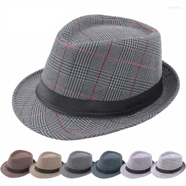 Берец Британский стиль Top Hats Mesh Multicolor Пополнительная ретро -федорас шляпа джентльмен Джаз -шапки Мужские