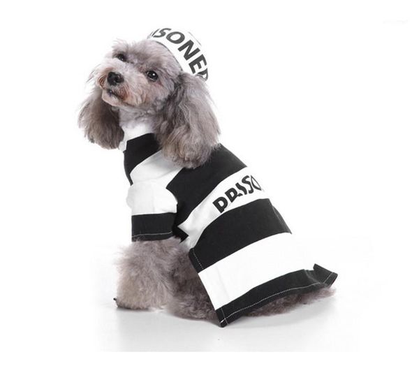 Katzenkostüme Haustierkostüm Katzen Gefängnisuniform Cosplay Mantel Hunde Partykleidung für Halloween GP171020-16-5
