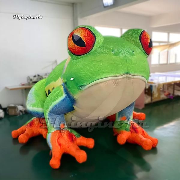 Modelo de mascote de desenho de desenho animado de desenho animado do Bullfrog de Bullfra