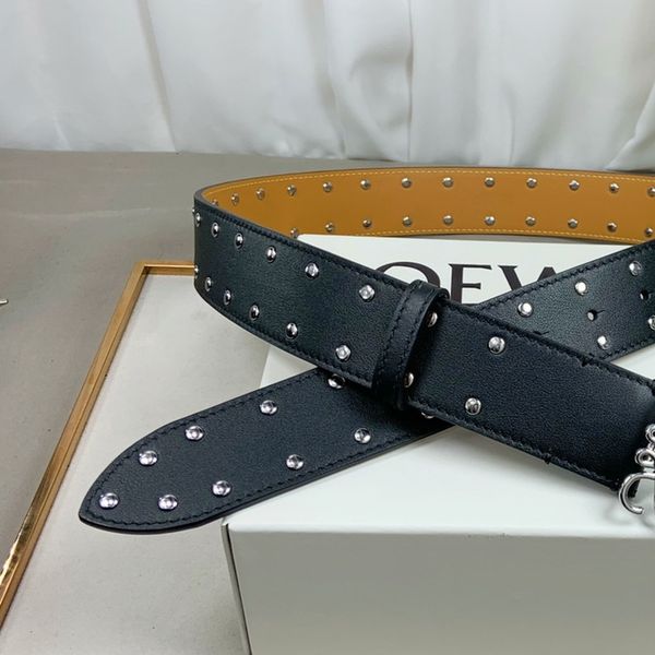 

madrid brand lof we lady belts couple width 40 mm genuine calfskin titanium steel belt buckle official replica counter quality belt exquisit, Black;brown
