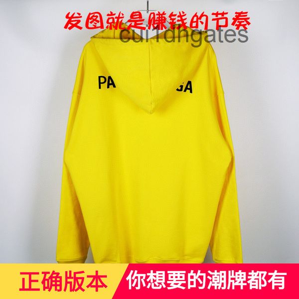 

2022 designer blgc hoodies 2022 autumn and winter new paris b house front back lettered hoodie for men women, Black
