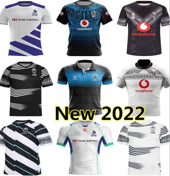 

2022 home rugby jersey fiji drua shirt flying fijians fiji 7s training jerseys shorts, Black;gray