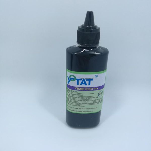 Kits de reabastecimento de tinta kit de corante 100ml compatível com irmão LC221 LC223 LC203 LC227 LC225 LC663 LC22U LC263 Cartucho ou Cissink