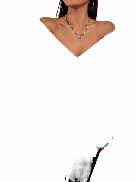 

wrap cross v neck sweater t15i#, White;black